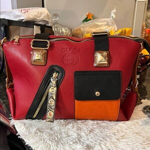 Red and Orange Shoulder Bag
